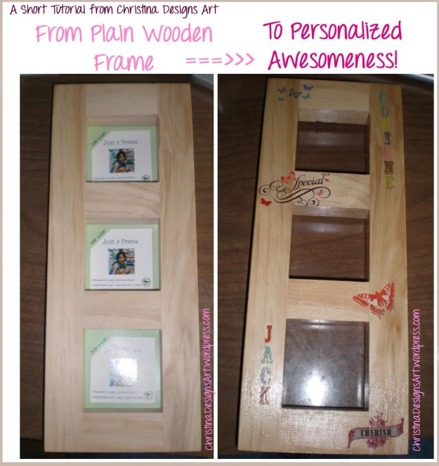 from plain wooden frame to personalized picture frame christinadesignsart